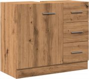 vidaXL Wastafelkast 63x30x54 cm bewerkt hout artisanaal eikenkleur