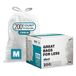 Plasticplace Custom Fit Trash Bags Compatible with Simplehuman Code M 12 Gallon Drawstring Garbage Bags 200 Count Tear-Resistant Trash Can Liners for Kitchen and Office 1.2 Mil White 21" x 30.5"