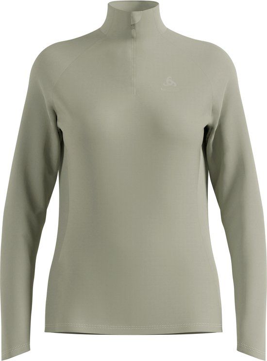 Odlo Essential Ceramiwarm Midlayer 1/2 Zip Dames - Beige - Maat XL