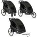 Deryan Remorque à vélo pour Enfants - Bike Trailer - Zwart