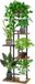 Alpha Gear Plantenrek - Plantenstandaard - 6-delig - Zwart - Walnootkleurig - 135cm
