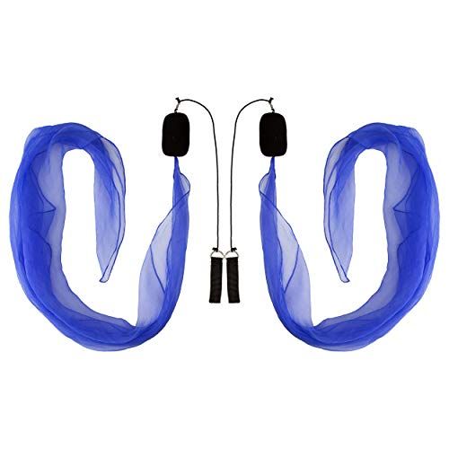 Diabolo Freizeitsport UV lichtgevende poi in blauw - Angel Wings Spinning Pois