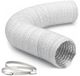 PromoHome Tuyau d'évacuation 5 mètres Ø 125 mm avec 2 colliers de serrage en acier inoxydable