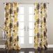Lush Decor Leah Kamer Verduistering Raamgordijnpaneel Paar Bloemen Geïsoleerde Tule, 132 cm B x 274 cm L, Geel en Grijs