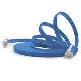 1aTTack.de 0,25m CAT6 Platte Ethernetkabel RJ45 1000 Mbit, 1 stuk - blauw
