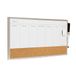 U Mark Dry Erase/Cork Calendar magneetbord, 45,7 x 19,1 cm, zilver aluminium frame horizontaal