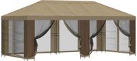 vidaXL Pavillon de jardin avec parois latérales, 6 x 3 mètres, beige