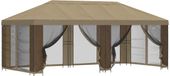 vidaXL Pavillon de jardin avec parois latérales, 6 x 3 mètres, beige
