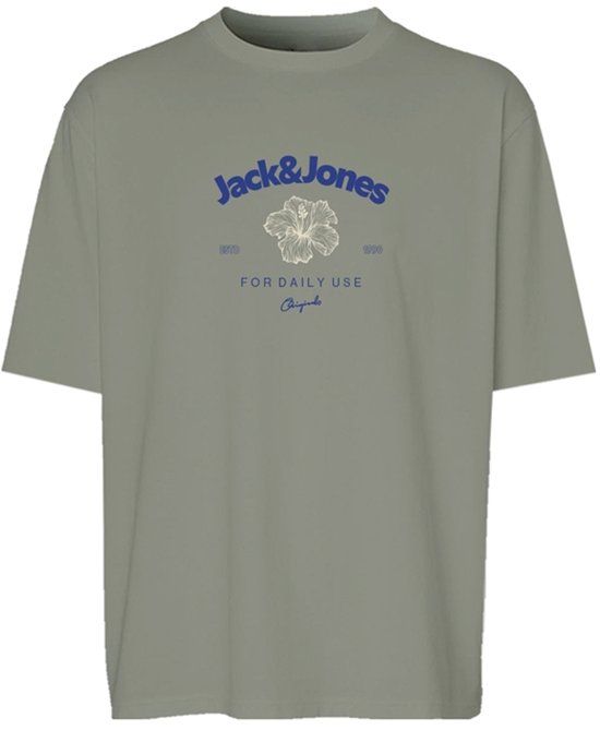 JACK&JONES JORRIVIERA TEE SS CREW NECK FST Heren T-shirt XXL Katoen Seagrass