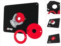 Kreg PRS4038 Freestafel inlegplaat 298 x 235 x 9 mm + 3x reduceerring 25 mm / 30 mm / 67 mm