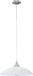 EGLO Lazolo - Hanglamp - 1 Lichts - Ø420mm. - Nikkel-Mat - Wit Gelakt