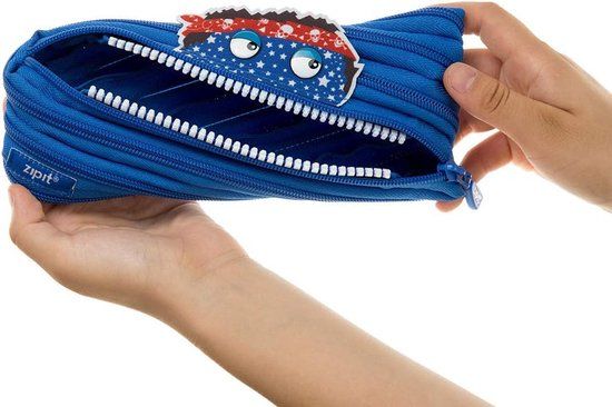 ZIPIT Wildlings Etui - Blauw - 22x9x2 cm
