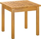 Outsunny Salontafel - Acaciahout - 48 x 48 x 46 cm - Natuurlijke houtafwerking