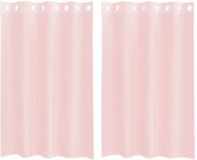 vidaXL Gordijnen voile met doorvoertules 2 st 140x175 cm lichtroze