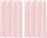 vidaXL Gordijnen voile met doorvoertules 2 st 140x175 cm lichtroze
