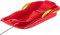 Bobsleigh en plastique avec frein à main avec dossier Grand Rouge