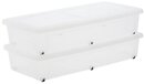 IRIS Clearbox Opbergbox - onder-het-bed - 35L - Kunststof - Met Wielen - Set van 2