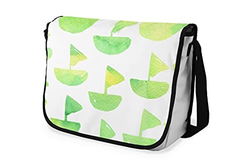 Bonamaison Digitaal bedrukte Messenger schooltas met zwarte riem voor studenten, crossbody tas, koerierstas, schoudertas voor kinderen, meisjes, jongens, maat: 29x36 cm