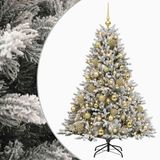 vidaXL Kunstkerstboom met kerstbal 150 cm 150 LED's Warmwit