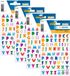 Herma Alfabet plak letters A-Z Stickers - 4x vellen - gekleurd - 10 mm - watervast