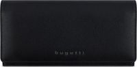 Bugatti Mira Portemonnee RFID-bescherming Leer 19 cm - Dames - Horizontaal - Zwart
