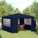 Prolenta Maison Exclusive Professionele Partytent met Zijwanden, 4x4 Meter, Blauw, 90 g/m²