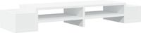 vidaXL - Monitorstandaard - met opbergruimte - 100x27x15 cm - bewerkt hout - wit
