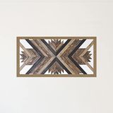 Homemania Geo-geometrische tafel voor woonkamer, slaapkamer, meerkleurig, 40 x 2,5 x 100 cm, 1 stuk 1-40 x 100-2, MDF, hout