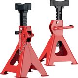 Wiltec, 2 stuks verstelbare oprijbokken, 6 ton draagvermogen, 39-60,3 cm hefhoogte