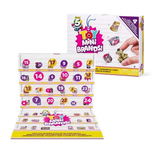 Mini Brands Mini Brands Toy Minis Series 3 Limited Edition adventskalender van ZURU - 24-daagse adventskalender 2023, inclusief 4 exclusieve mini's, echte miniatuurmerken verzamelobjecten