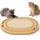 Gimars Interactieve 2-in-1 Sisal Krabplank Kat Ovaal
