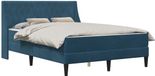 vidaXL Bedframe met matras, blauw, 120 x 200 cm, fluweel