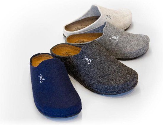 Sleepworld Sleepy Brommies Heren Pantoffels - Grijs - Maat 43 - Wol
