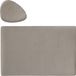 Zeller Placemats en onderzetters lederlook - set 6x - metallic taupe