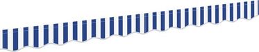 vidaXL Vervangende volant voor 2,5 m blauw & wit gestreept polyester