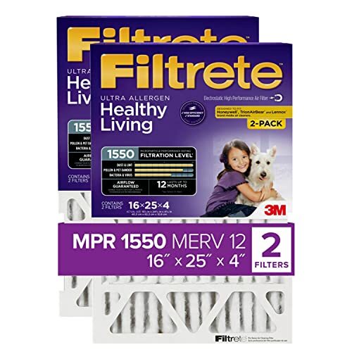 Filtrete Filtrete MPR 1550 DP AC Oven Luchtfilter Allergen, Bacteriën & Virus, 2 Count (Pack van 1)