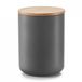 Zeller Present 19828 pot Rond keramisch antraciet met houten deksel 1500 ml