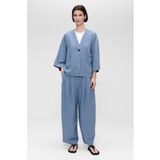 ZENGGI Fine Linen Visc Shirt Jacket Everest Blue Taille: L