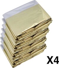 Faas Reddingsdeken - 4 stuks - 160x210cm - Goud en Zilver