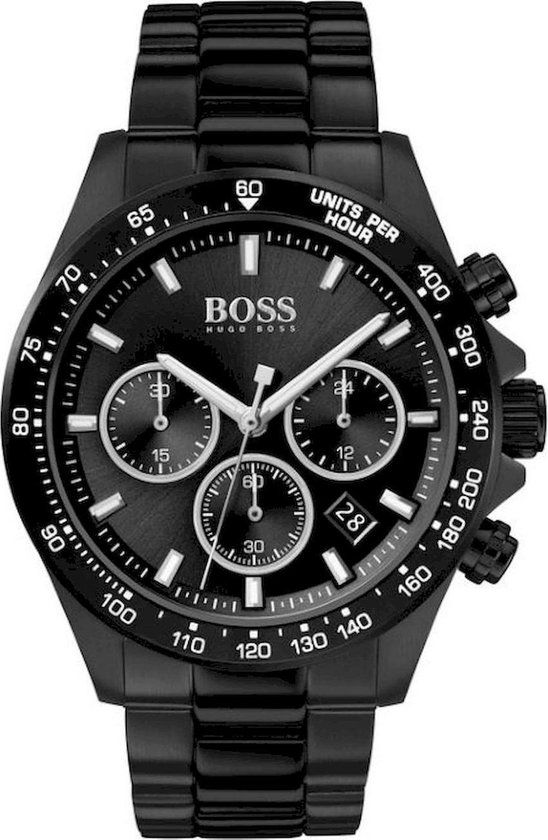 BOSS Hugo Boss Hero 1513754 Horloge - RVS - Zwart - Ø 43 mm