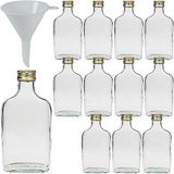 mikken Viva Haushaltswaren Flessen, miniflesjes van glas, met schroefdop, om zelf te vullen, 12 x 200ml