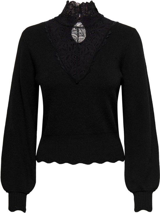 Only Trui Onlrebecca Ls Mix Highneck Cc Knt - Black - XS