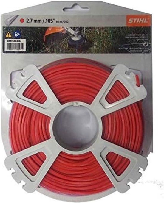 Stihl Accessoires Stihl 9303343 5-hoekig maaidraad op rol, Ø 2,7 mm x 77,0 m, Oranje
