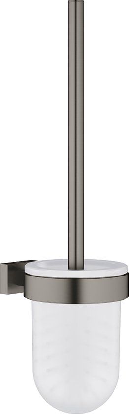 GROHE Essentials Cube Toiletborstelset - Hard Graphite Geborsteld