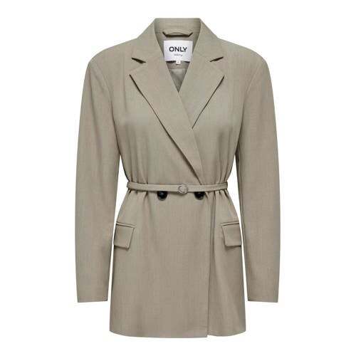 ONLY ONLY getailleerde blazer ONLHELENE van gerecycled polyester taupe