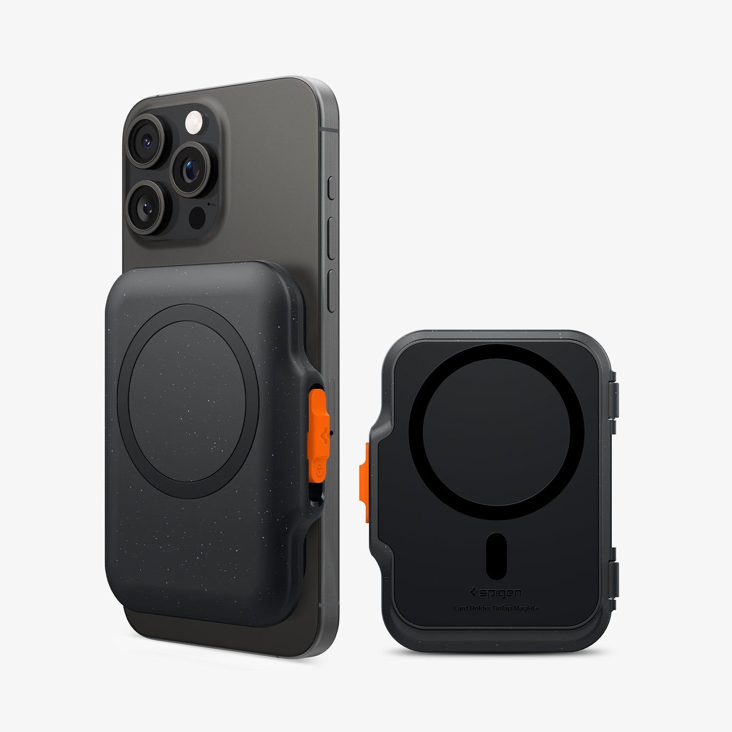Spigen TinTap MagFit+ Card Holder - Black - Polycarbonate (PC) - Universal