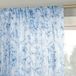 No. 918 Ambree Vintage Bloemen Sheer Rod Pocket Gordijnpaneel, 129,5 cm x 160 cm, Chinoiserie Blauw