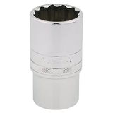 Draper 33865 1/2" vierkante aandrijving Hi-Torq 12 punt diepe socket, 32mm grootte, blauw