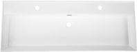 Saniclass Legend lavabo - 101x47x12cm - avec trop-plein - 1 vasque - 2 trous de robinet - céramique - blanc brillant
