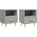 Sonoma Gris 40x35x47 Cm 2 Pcs Table de chevet
